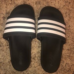 Black Adidas Slides